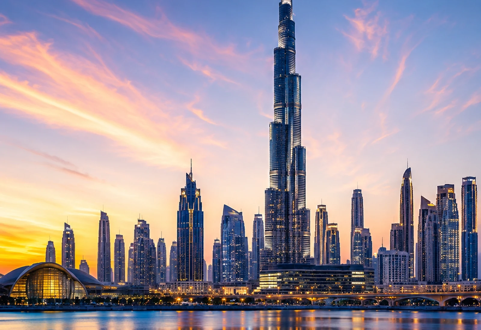 Dubai from an aircraft window